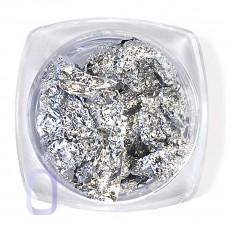 Сусальная фольга (поталь) серебро в баночке